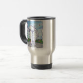 Mug De Voyage Cadeaux et accessoires Poméraniens blancs (Devant gauche)