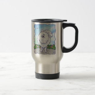 Mug De Voyage Cadeaux et accessoires Poméraniens blancs