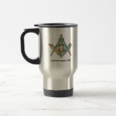 Mug De Voyage Cadeaux Freemason uniques | Compass maçonnique or (Gauche)