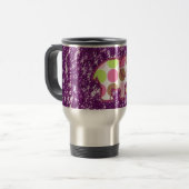 Mug De Voyage Cadeaux Girly pourpres scintillants d'éléphant de (Devant gauche)