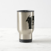 Mug De Voyage Cadeaux noirs et blancs de border collie (Centre)