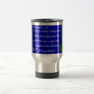 Mug De Voyage Cadeaux orientés de Noël de "CHER PÈRE NOËL" d