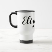 Mug De Voyage Café blanc noir simple de nom de manuscrit (Gauche)