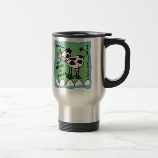 Mug De Voyage Café et vache à la crème (Droit)