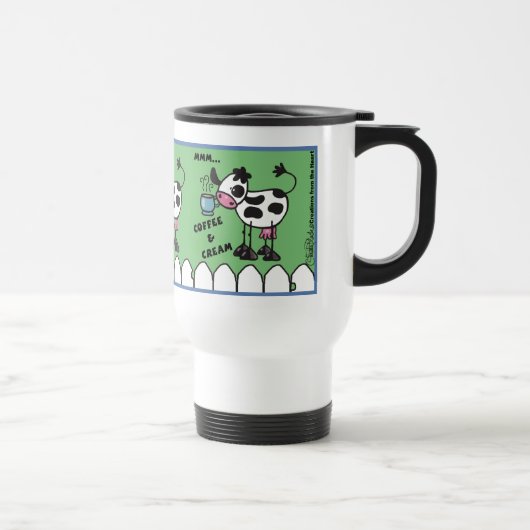 Mug De Voyage Café et vache à la crème (Droite)