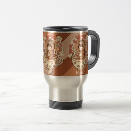 Mug de voyage Café Hérisson pour les navetteurs (Devant droit)