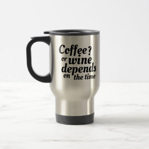 Mug De Voyage Café Ou Vin Noir Amusant