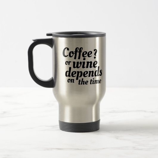 Mug De Voyage Café Ou Vin Noir Amusant (Gauche)