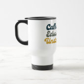 Mug De Voyage Caféiné. Éduqué. Inarrêtable. (Gauche)
