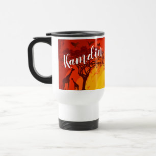 Mug De Voyage Cafetière personnalisé de 15 onces Safari Gi Afric