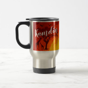 Mug De Voyage Cafetière personnalisé de 15 onces Safari Gi Afric