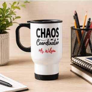 Mug De Voyage Cahier du coordinateur de chaos – Citation drôle p