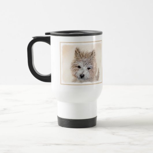 Mug De Voyage Cairn Terrier Peinture Chiot - Art Chien original (Gauche)