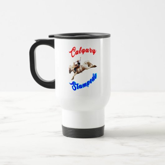 Mug De Voyage Calgary Canada Chevaux Juillet Riders Calgary Stam (Gauche)