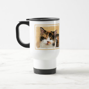 Mug De Voyage Calico Cat Painting - Cute Original Cat Art
