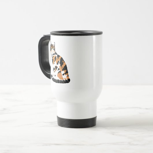 Mug De Voyage Calico chat assis (Devant gauche)