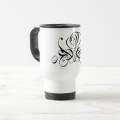 Mug De Voyage Calligraphie Mariée Rose noire (Devant gauche)