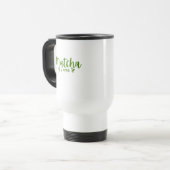 Mug de voyage calligraphié pour amateur de matcha (Devant gauche)