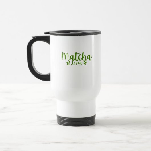 Mug de voyage calligraphié pour amateur de matcha (Gauche)