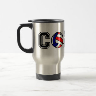 Mug De Voyage Camion de banlieue de l'entraîneur de volleyball -