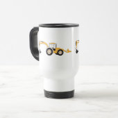 Mug De Voyage Camion de construction Backhoe (Devant gauche)