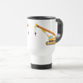 Mug De Voyage Camion de construction de grue (Devant droit)