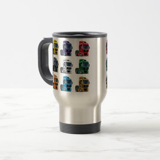 Mug De Voyage Camion de dessin (Devant gauche)