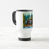 Mug De Voyage Camion Monster Vert dans la forêt (Devant gauche)