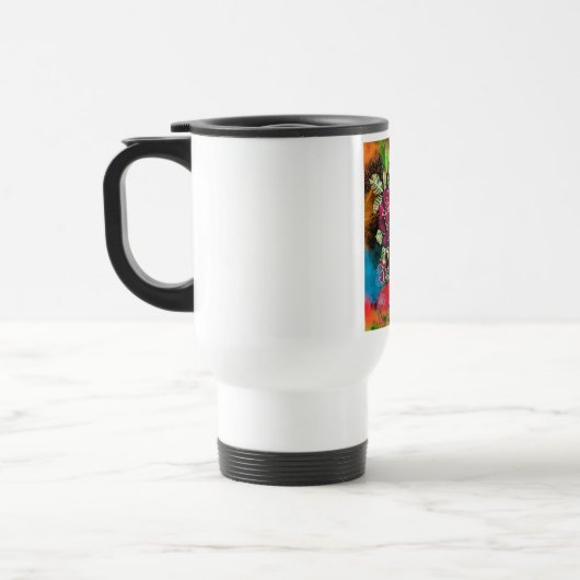 Mug De Voyage camiseta de flor (Gauche)