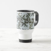 Mug De Voyage Camouflage fractal - Hiver (Devant droit)