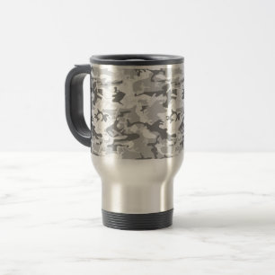 Mug De Voyage Camouflage gris neige d'hiver, Militaire, Armée