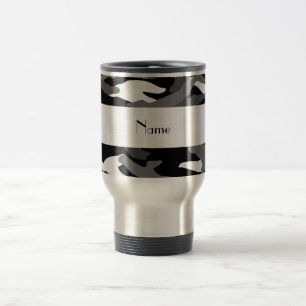 Mug De Voyage Camouflage noir nommé personnalisé