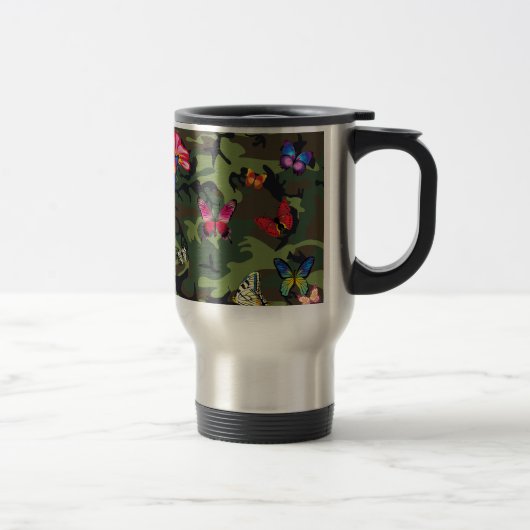 Mug De Voyage camouflage papillon (Droit)