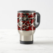 Mug De Voyage Camouflage rouge et gris, Militaire, Armée (Devant droit)