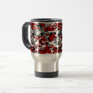 Mug De Voyage Camouflage rouge et gris, Militaire, Armée
