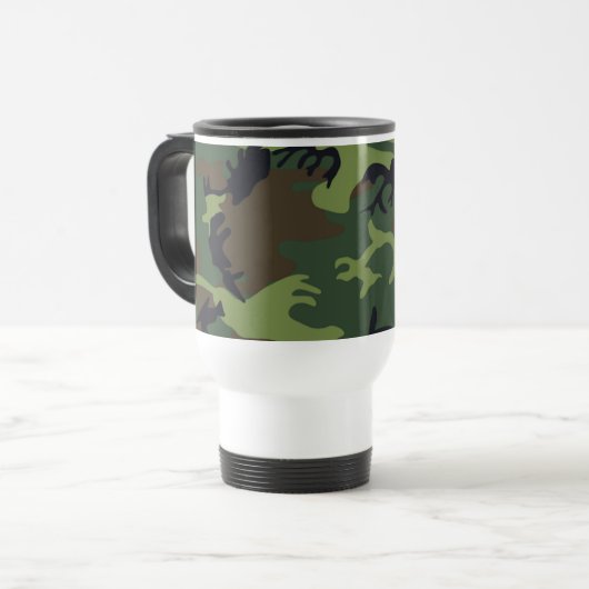 Mug De Voyage Camouflage vert militaire (Devant gauche)