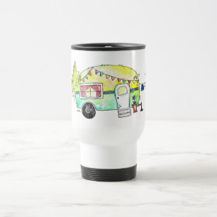 Mug De Voyage Camper joyeux rétro mignon et fantasque