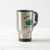 Mug De Voyage Camper Trailer Bleu turquoise Teardrop (Devant droit)