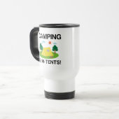 MUG DE VOYAGE CAMPING DANS LES TENTES (Devant gauche)