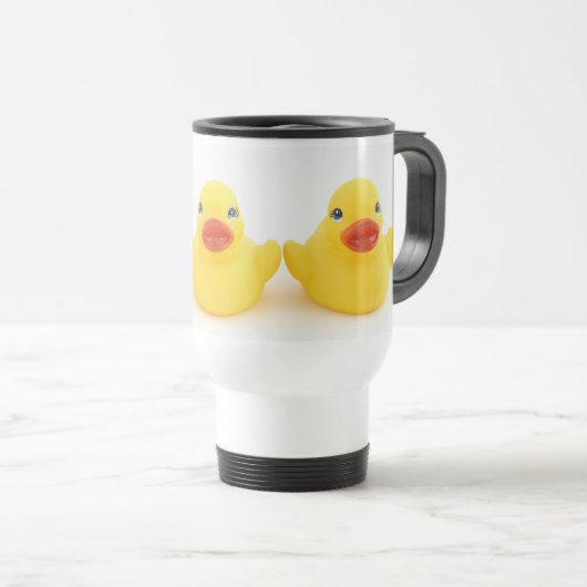 Mug De Voyage Canards en caoutchouc jaunes (Devant droit)