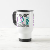 Mug De Voyage Cancer de la thyroïde du survivant 5 (Devant gauche)