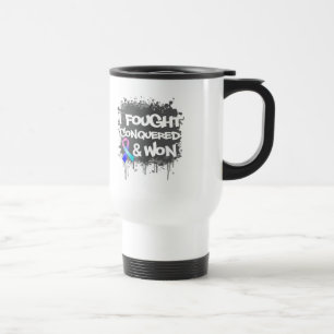 Mug De Voyage Cancer de la thyroïde I combattu conquis gagné