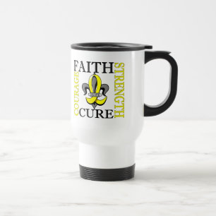 Mug De Voyage Cancer de la vessie de Fleur De Lis 3
