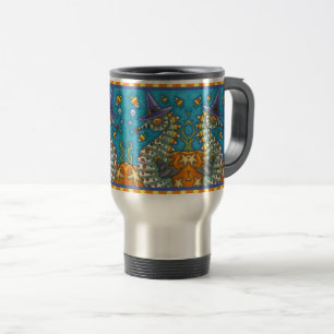 MUG DE VOYAGE CANDY CORN SEAHORSE WITCH, SOUS LA MER HALLOWEEN