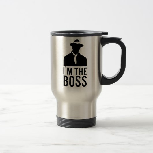 Mug De Voyage Canette Métal I'm the Boss (Droit)