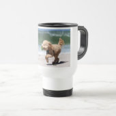 Mug De Voyage Caniche - abricot - jeu de caniche (Devant droit)