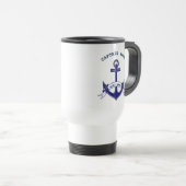 Mug De Voyage Capitaine Ancre Custom Nautical (Devant droit)