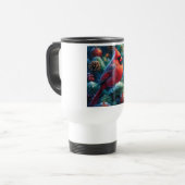Mug De Voyage Cardinal de Noël/hiver (Devant gauche)