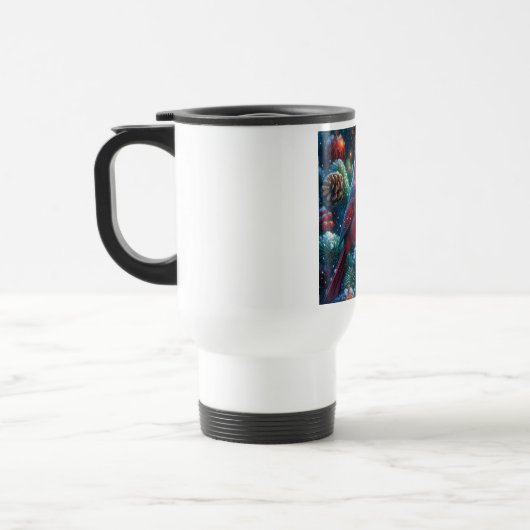 Mug De Voyage Cardinal de Noël/hiver (Gauche)