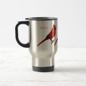 Mug De Voyage Cardinal du Nord dessin animé d'oiseau (Gauche)